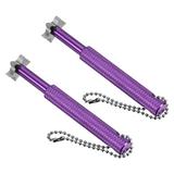 Uxcell Golf Club Groove Sharpener 6 Heads Club Cleaning for Golf Irons Wedges Purple 2 Pack