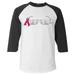 Shop4Ever Men s Skeleton Hands Breast Cancer Awareness Raglan Baseball Shirt XX-LargeWhite/Black