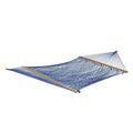 Bliss Hammocks Cotton Rope Hammock W/ Spreader Bar 60-in. Wide 450 lb. Capacity - Blue