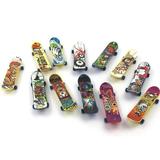 Plastic Novelty Skateboard Model Finger Toy Kids Toy Children Gift Finger Skateboard Mini Skateboard Skate Truck Fingerboard 10PCS