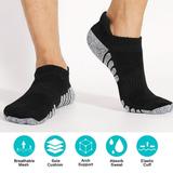 Travelwnat 6 Pairs Men s Ankle Running Socks Low Cut Cushioned Athletic Sports Socks