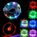 4 Pack Rechargeable Bike Wheel Lights Hub Waterproof LED Cycling Spoke Lights 6 Color Bicycle Decoration Light for Kids and Adults Night Riding