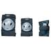 Roces Inline Skate Protective Gear 3 Pack Knee/Elbow/Wrist Black-Gray. 301377-JR