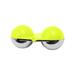10pcs/lot Plastic Built-in 2 Ring Beads Twin Bells Luminous Finder Lamp Rod Tackle Card Line Bell Fishing Bell YELLOW