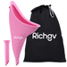 Richgv Female Urination Device Silicone Female Urinal Women Funnel Reusable Portable Womens Urinal for Camping Pink