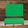 Flash Furniture Grandstand Comfort Seats by Flash - 500 lb. Rated Lightweight Stadium Chair with Handle & Ultra-Padded Seat Bright Green