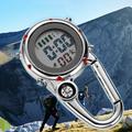 Porfeet Digital Carabiner Watch Luminous Anti-scratch Precise Backpack Belt Pocket Clip on Watch for Outdoor Red