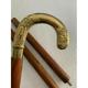 Handmade Walking Stick Cane Golden Polished Brass Handle Wooden Canes Antique Style Light Weight Morning Walking Stick Hiking Stick Cane