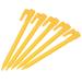 Uxcell 14.5cm/5.7 Inch Plastic Tent Stakes Camping Pegs with Hook Yellow 12 Pack