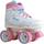 Chicago Girls Quad Roller Skates White/Pink/Teal Sidewalk Skates Size 1