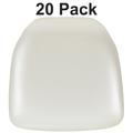 Flash Furniture 20 Pack Hard Ivory Vinyl Chiavari Chair Cushion