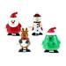 HEMOTON 4pcs Christmas Walking Props Snowman and Elk Clockwork Toys Tree Model Wind-up Toys Party Favors Santa Gift Party Supplies for Kids