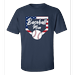 Baseball Mom Tee Patriotic American Flag Home Run Sports Unisex Adult Short Sleeve T-shirt-Navy-4xl