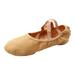 ballet pointe shoe ballet shoes for girls women with elastic ballet flats for women with straps knot comfort ballerina ballet flats shoes yoga dance shoes flat suede