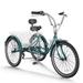 MOPHOTO 7 Speed Adult Tricycle 24 inch Trikes for Adults Adult Tricycle with Basket Adult Trikes for Seniors Dual Braking System 3 Wheel Bikes for Shopping Picnics Exercise