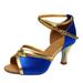 Sandals Women Women S Solid Fashion Rumba Waltz Prom Ballroom Latin Salsa Dance Shoes Sandals Womens Sandals Pu Blue 34