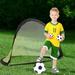 Yirtree Portable Soccer Goal Pop Up Goal with Aim Target with Carry Case Gift for Kids Teen Boy & Adults Size Kid Potable Folding Goal Soccer Football Outdoor Training Net Interactive Toy