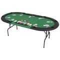 Eccomum 9-Player Folding Poker Table 3 Fold Oval Green