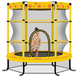 Jump Into Fun 55 Trampoline for Kids 4.5FT Mini Trampoline Indoor & Outdoor Toddlers Trampoline with Safety Enclosure No Gap Design Recreational Trampoline Birthday Gift for Kids Age 1-8 Yellow