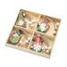 12Pcs/Set Christmas Wooden Hanging Decoration Boxed Faceless Gnome Wood Bead Hemp Rope Xmas Tree Ornament Pendant Party Supplies Gift