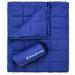 KingCamp Down Camping Blanket Packable Lightweight Water Repellent Blanket for Travel Navy 69 x 53