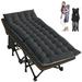 Lilypelle 75 Cots for Camping Traveling Fold Cot for Adults Portable Heavy Duty Sleeping Bed with Mattress Pad&Carry Bag