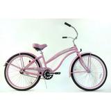 Greenline Bicycles 26 In. Kruiser1APL Ladies Single Speed Aluminum Beach Cruiser Bike Pink