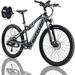 Electric Bicycle Mountain for Adult 27.5 In. Hydraulic Brakes 500W with 13 Ah Removable Lithium Battery Moped Cycle Full Suspension E-MTB Professional 9 Speed Gears BAFANG Motor