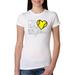 Wild Bobby My Heart Is On That Tennis Field Sports Women Slim Fit Junior Tee White Large