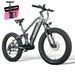 ZNH Electric Mountain Bicycle 26 4.0 Fat Tire Ebike for Adult Electric Bike 750W Mid Drive Motor FourBar Linkage Full Suspension Gray