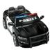 Veryke 12V Kids Ride On Police Car w/ Parent Remote Control Rechargeable Toy Vehicle for 3-8 Age Boys and Girls - Black