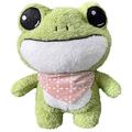 Frog Plush Toy Baby Toy Soft Plush Doll With Pink Scarf Animal Plush Doll Pillow Gift for Boys Girls 11.8 inches