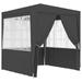 Suzicca Professional Party Tent with Side Walls 8.2 x8.2 Anthracite 0.3 ozftÂ²