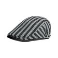 WITHMOONS Cotton Striped Ivy Newsboy Cap Cabbie Gatsby Golf Beret Hat YZ30107 (Grey)