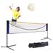 Anqidi 20Ft Portable Badminton Net Set Polypropylene Fiber Adjustable Height Tennis Net Kit for Volleyball Soccer Tennis