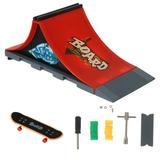 DIY Assembly Mini Finger Skateboard Deck Skate Park Board with Ramp Accessories