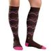 Fresh Legs Unisex Chevron Argyle Socks-BRWN/PNK-Lrg