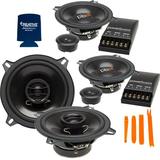 PowerBass a Pair of S-50C 5.25 OEM Replacement Component with a Pair of S-5202 5.25 OEM Replacement Coaxial Speakers