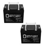 12V 35AH INT Battery Replacement for Pontoon Trolling Motor - 2 Pack