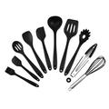 Tomshoo Silicone Kitchen Utensil Set 10 Pcs Heat Resistant Non-Stick Spoon Spatula Ladle Cooking Tools Dinnerware