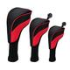 3pcs Golf Wood Head Cover Mesh Long Neck 400cc Driver Headcover Protect Sleeves