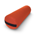 Bean Products Yoga Bolster - Handcrafted In The USA With Eco Friendly Materials - Studio Grade Support Cushion That Elevates Your Practice & Lasts Longer - Round Cotton Tangerine