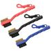 Uxcell Double Sided Dust Clean Groove Cleaner with Clip Golf Club Brush Red Blue Black 3 Pack