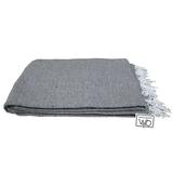 Grey Mexican Blanket Solid Color Yoga Blanket | Gray Throw Blanket for Bed Couch Picnic Travel & outdoors