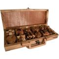 12 Wooden Puzzles Set In Wooden Suitcase