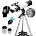 YouLoveIt Telescope 80mm Aperture Astronomical Portable Refracting Telescope Telescope for Kids Telescopes for Beginners with Adjustable Tripod Phone Adapter