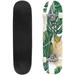 Seamless pattern with tropical leaf palm Vector illustration Outdoor Skateboard 31 x8 Pro Complete Skate Board Cruiser 8 Layers Double Kick Concave Deck Maple Longboards for Youths Sports