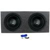 2) Power Acoustik BAMF-124 12 3500w DVC Car Subwoofers+Sealed Sub Box Enclosure