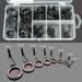 Opolski 75Pcs 8 Sizes Fishing Rod Guide Line Kit Straight Single Foot Rings Repair Eyes