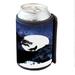 KuzmarK Insulated Drink Can Cooler Hugger - Wolf Full Moon Stars